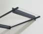 Preview: Palram-Canopia Tür Vordach NANCY 1500 (150x94x14cm) 4mm Acryl grau/klar